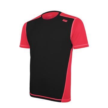 camiseta técnica unissex 42K CLUB-C preto/rosa flúor