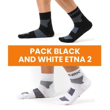 Pack de chaussettes running ETNA2 Noir&Blanc 14cm