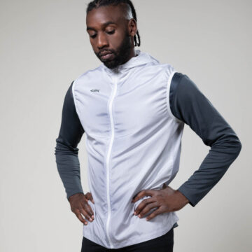 Chaleco cortavientos running GLIDE Grey unisex